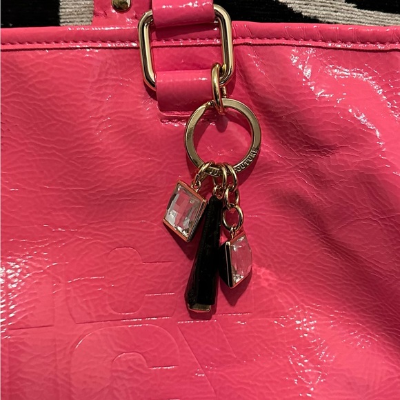 Stunning hot pink patten leather embossed juicy couture tote with cosmetic bag! - Picture 4 of 5